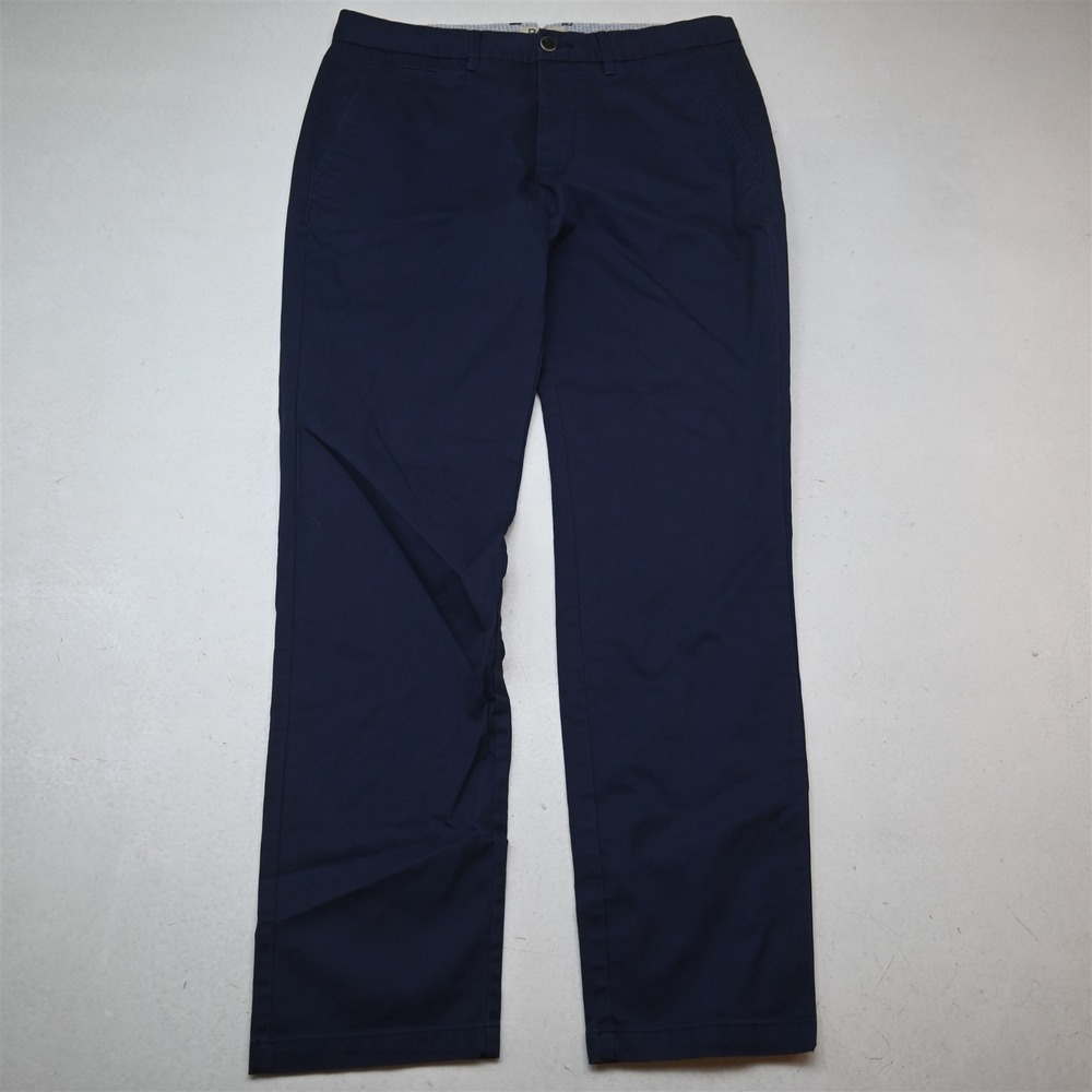 Perk 33x32 Blue Stretch Slim Fit Chino Mens Pants
